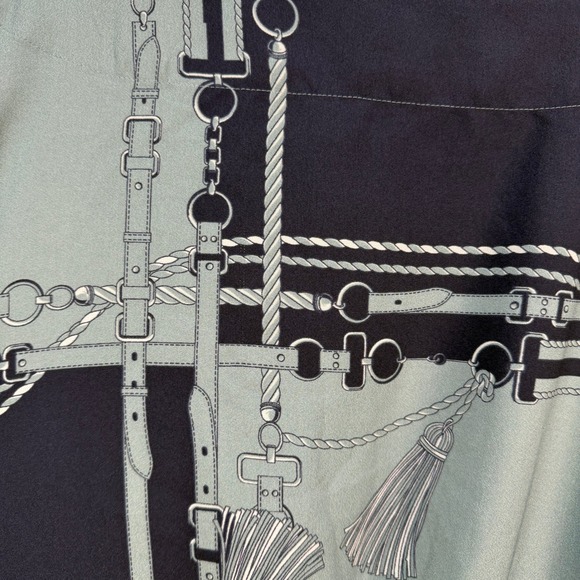 Ann Taylor NWT Kimono Surplice Tie Peplum Career Blouse Green/blue Medium - Picture 8 of 14